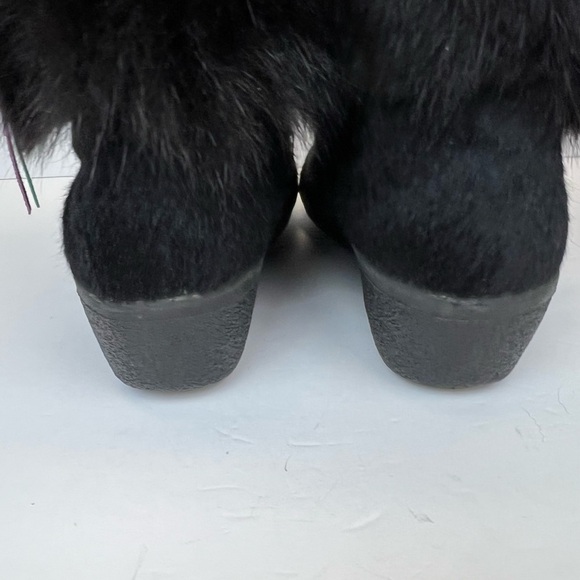 Tecnica Fur Boots Womens US 6.5 Euro 37 Black Eskimo Aztec Ski Made in Italy - Picture 8 of 13